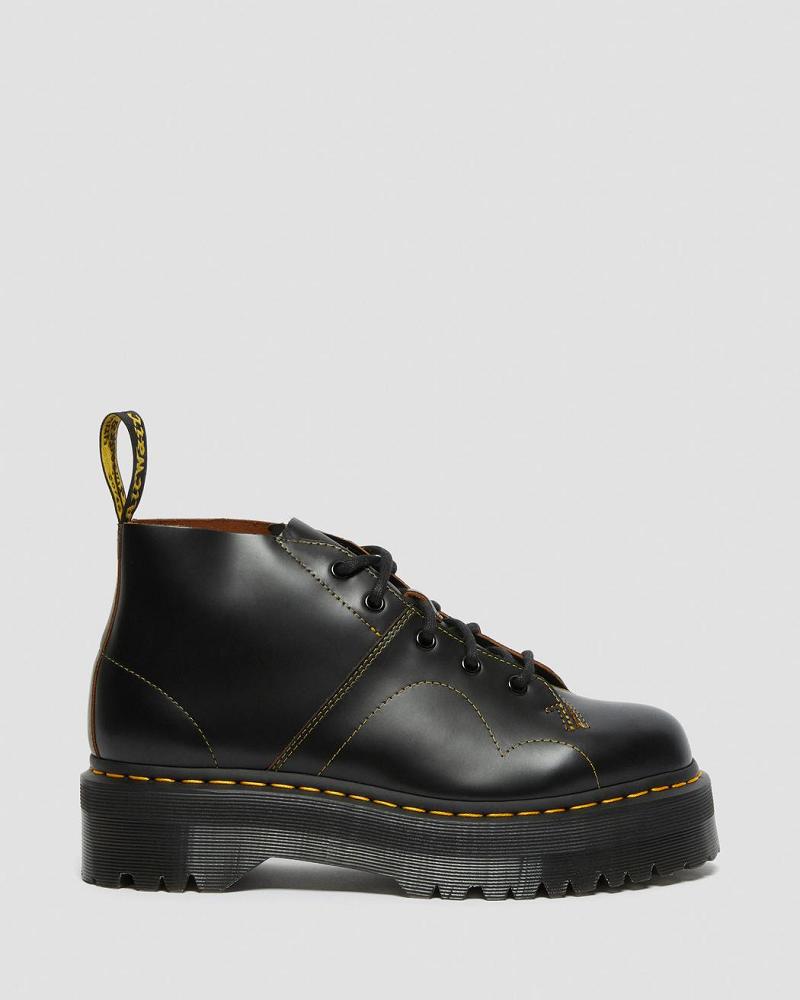 Women's Dr Martens Church Platform Monkey Boots Black | AU 226XYU